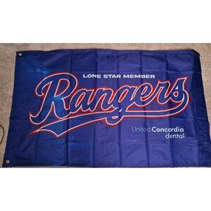New Texas Rangers Lone Star Member Flag MLB Baseball Champions
